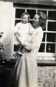 Maud Barfield with son Alexander, 1930 near Oxford