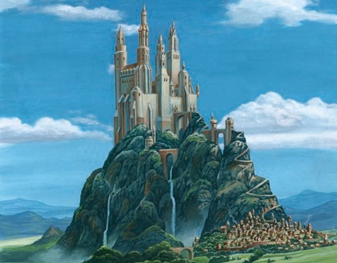 A picture of Mountainy Castle in the new edition of The Silver Trumpet